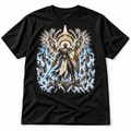 Heaven’s Last Sentinel black graphic T-shirt by Astral Drift