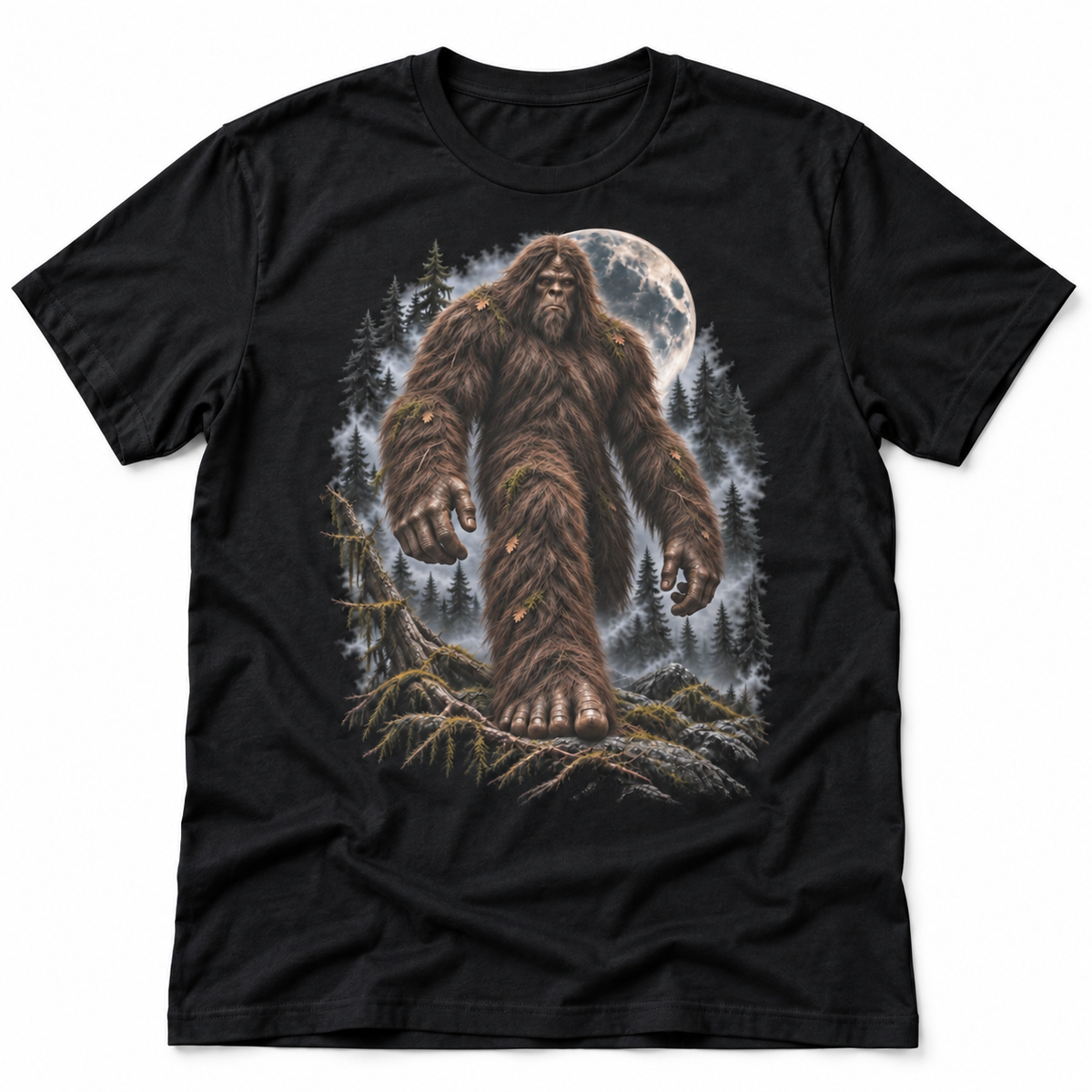 Bigfoot black graphic T-shirt by Astral Drift