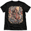 The Cleric black fantasy graphic T-shirt by Astral Drift