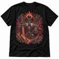 Crown of Cinders black graphic T-shirt by Astral Drift