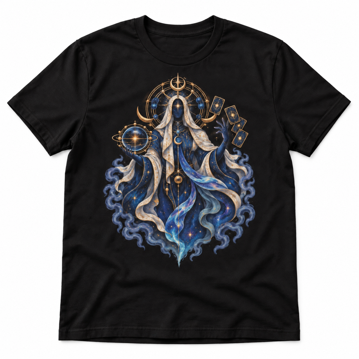 Astral Oracle black graphic T-shirt by Astral Drift