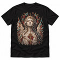 Weeping Saint black gothic graphic T-shirt by Astral Drift
