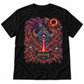 Night Relic black graphic T-shirt by Astral Drift