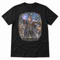 The Wizard black Gloamforged graphic T-shirt with gnome arcane scholar – Astral Drift