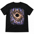 Cathedral of the Event Horizon black graphic T-shirt by Astral Drift